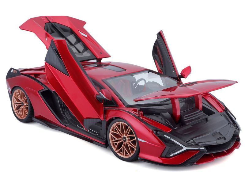 BBurago Lamborghini Sian FKP 37 Rot 1:18 Sammlermodell im Massstab 1:18