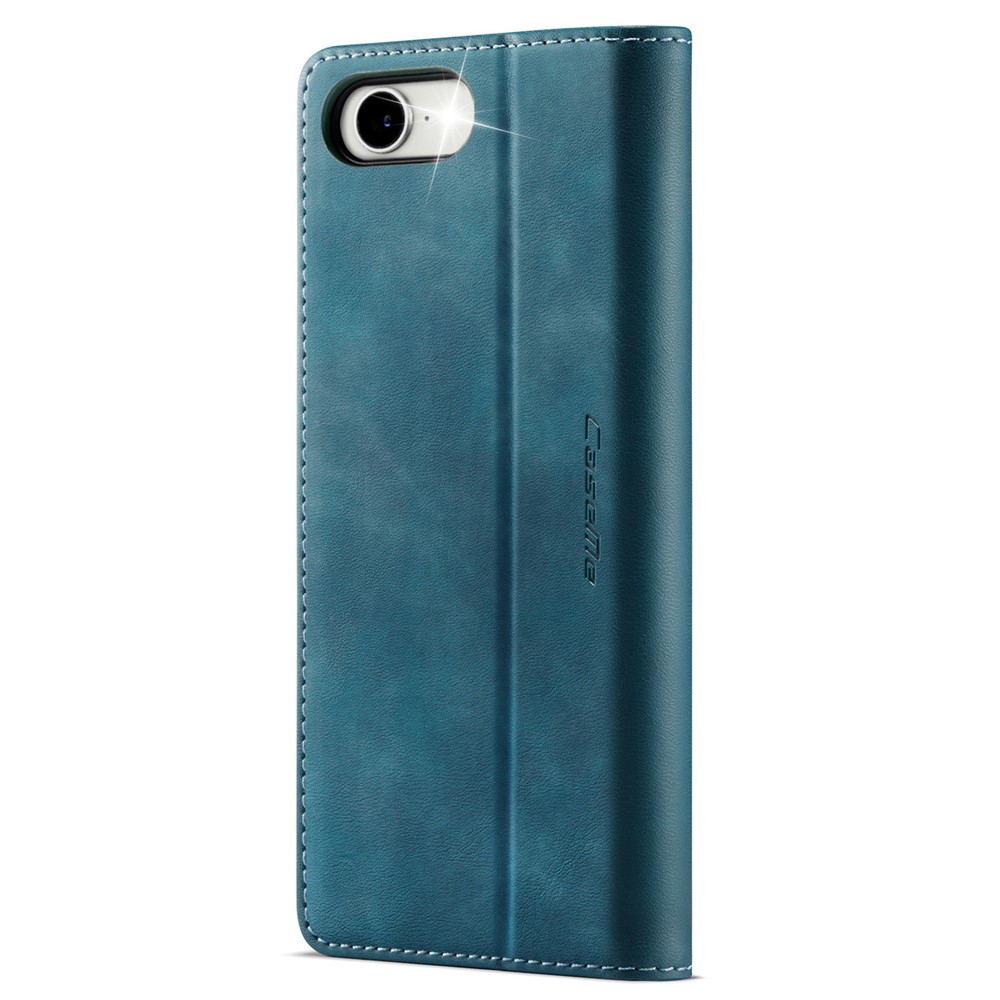 iPhone 16e Leder Tasche Flip Wallet Etui mit Kartenfächern (RFID Schutz) - Blaugrün