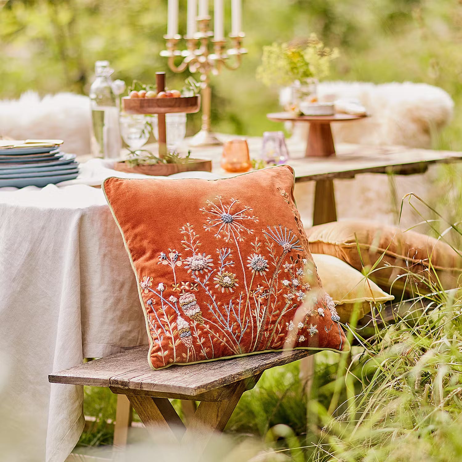 BOHEMIAN Kissen Blumen