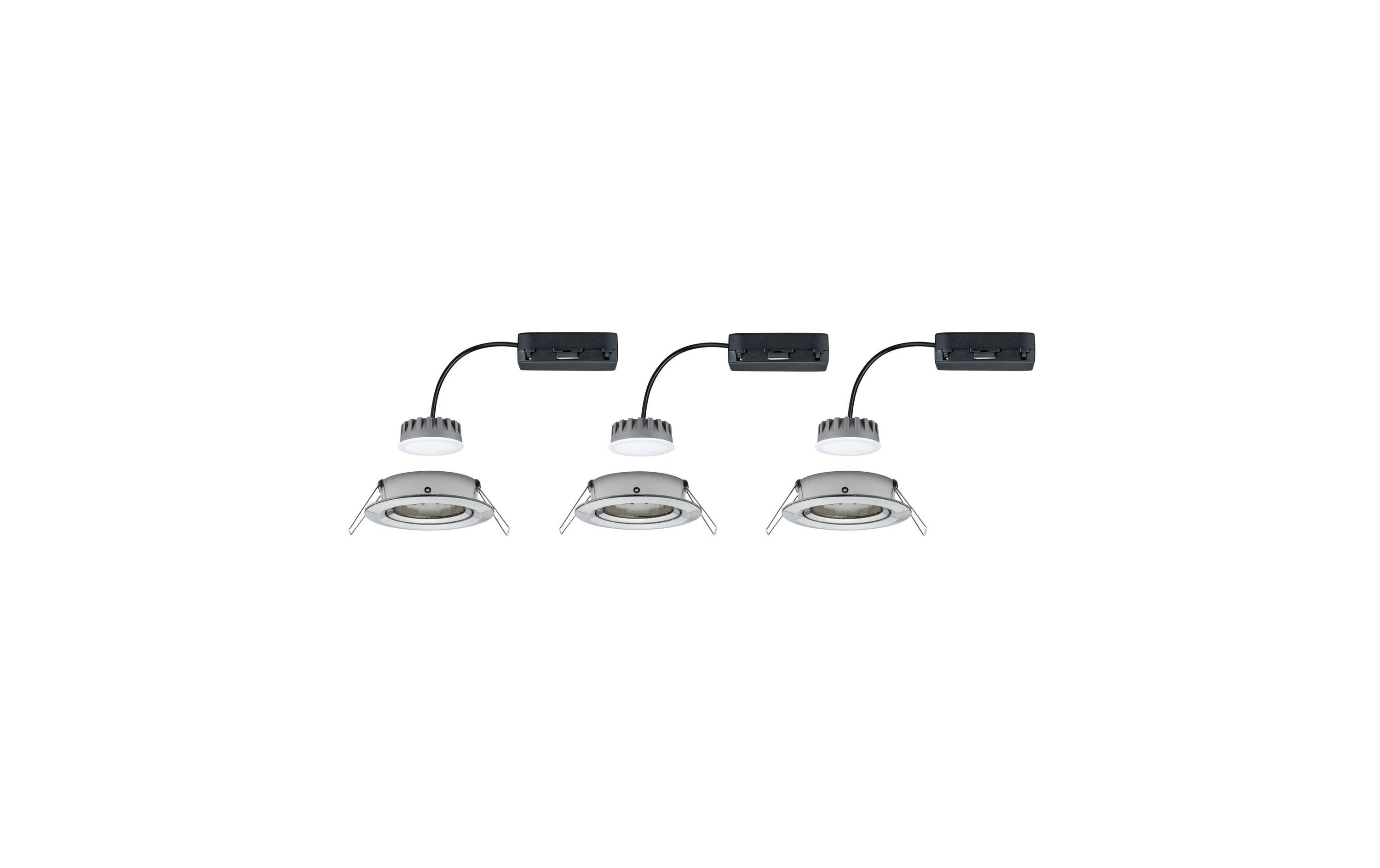 Einbauspot Nova Plus Coin Set, 3 x 6 W, 2700 K, EisenLED Einbauleuchte Basisset