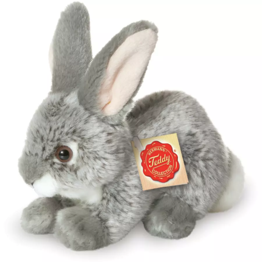 Teddy HERMANN® Hase sitzend grau 18 cm