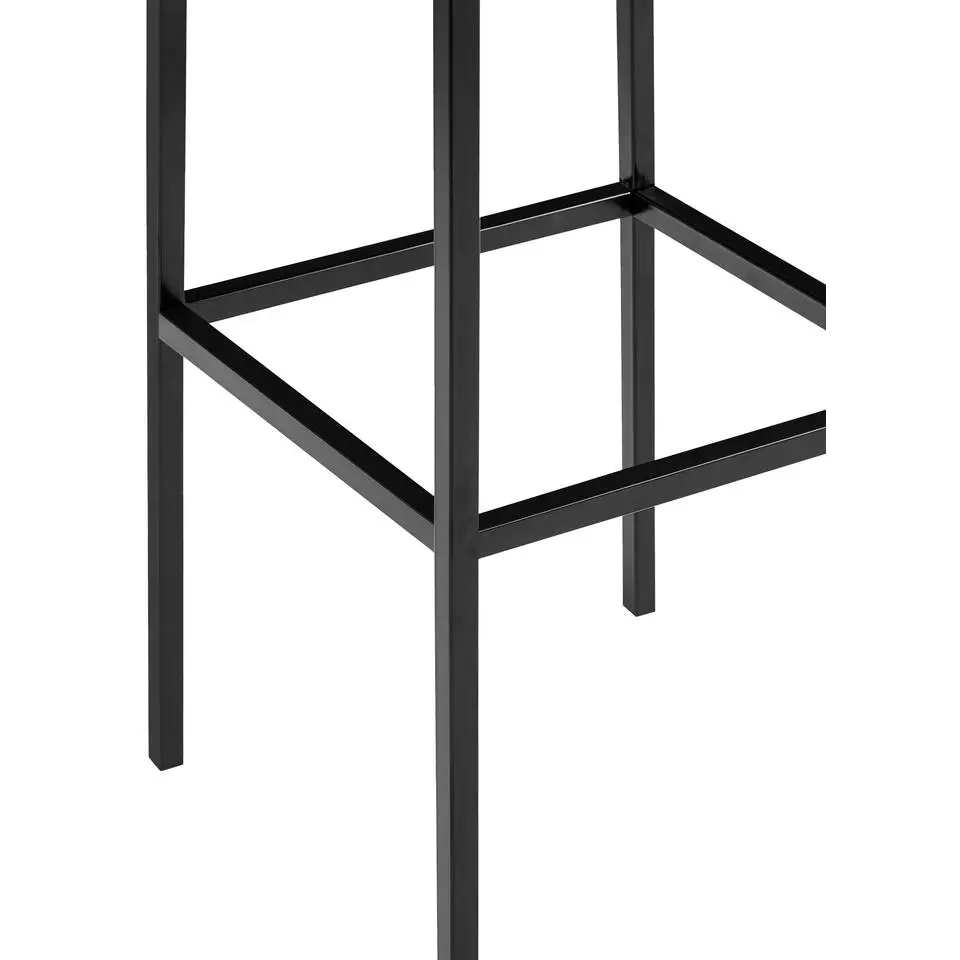 CLP Set van 2 Barkruk Montreal 85 zwart Frame - Kunstleer - bruin