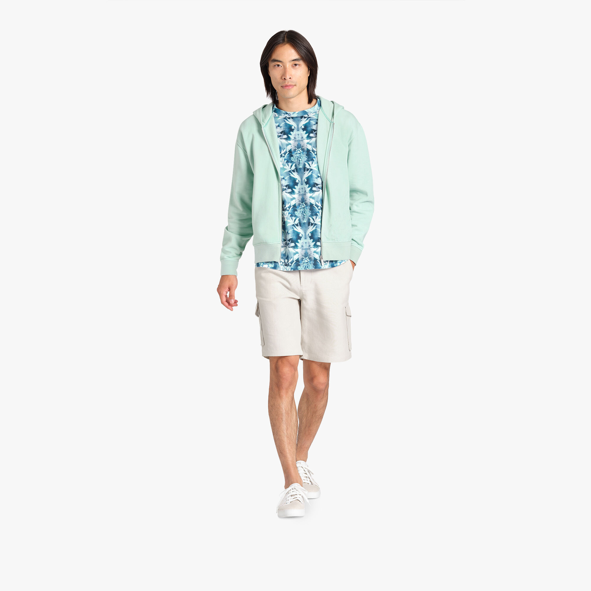 Sweat À Capuche Zippe Avec Broderie Scritto