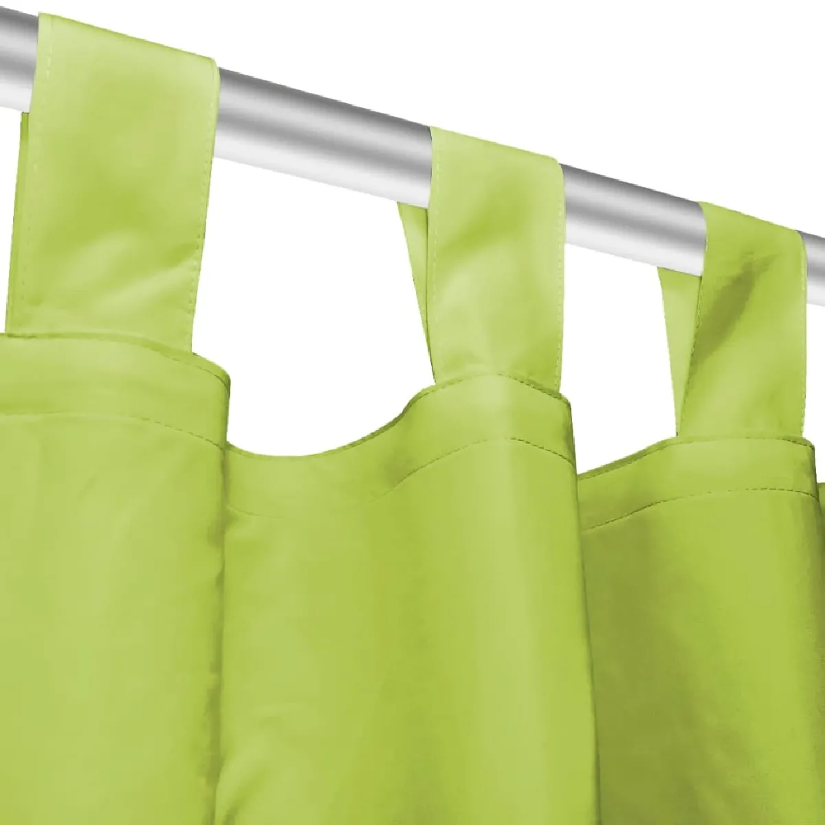 VidaXL Rideau occultant avec boucles 2 pcs - Vert