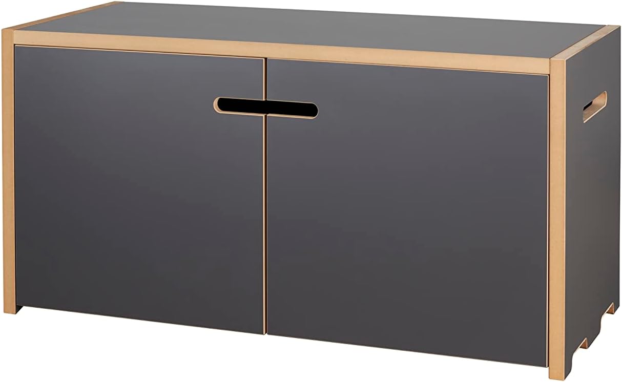 Tojo Hochstapler | modulares Regalsystem Verschiedene Module für Wandregal/Bücherregal/CD Regal | MDF Regal (anthrazit, Grundmodul mit Türen)