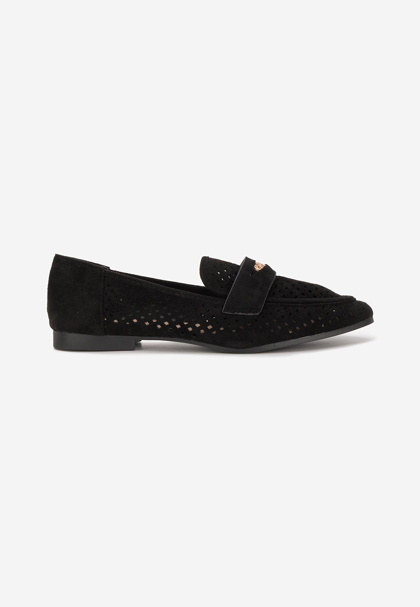 Mocassins d été femme noirs Damaris