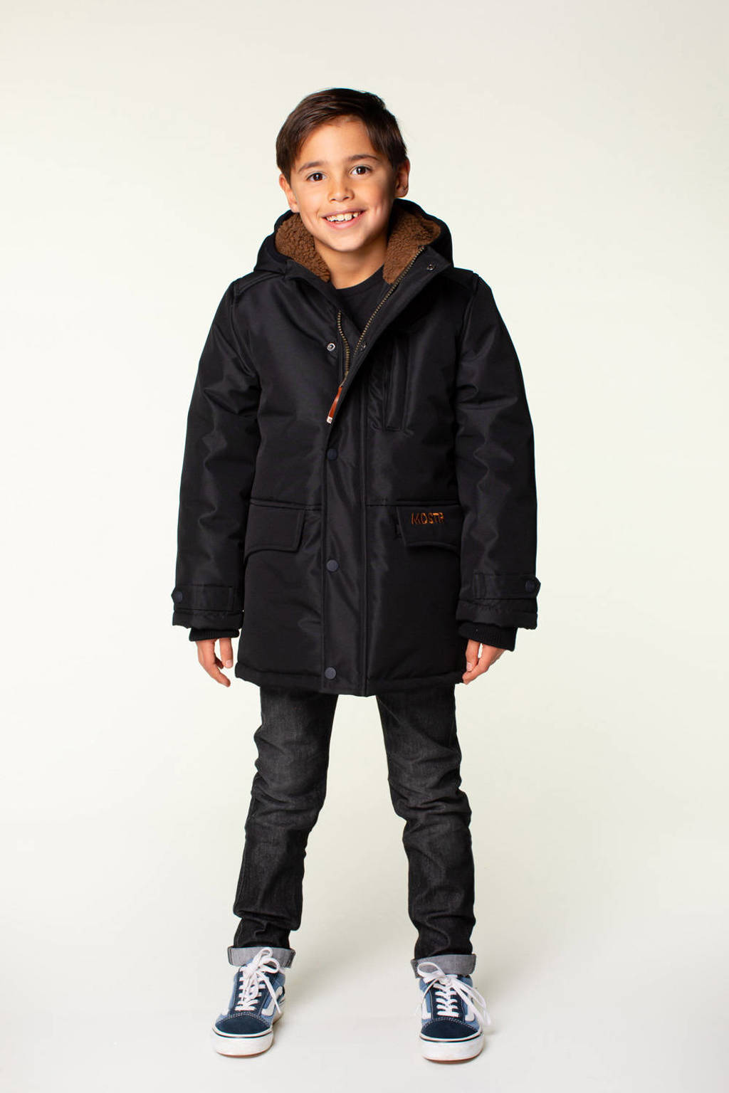 Moodstreet gewatteerde winterjas Jason zwart