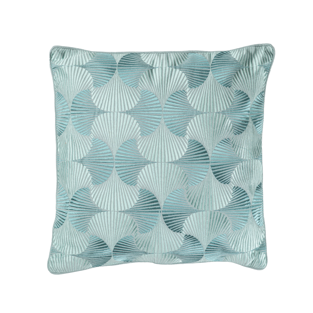 Sierkussen Art Nouveau linnen seablue 45x45 cm