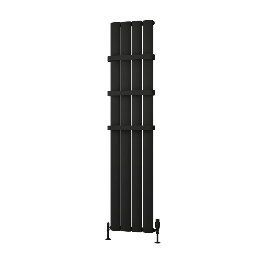 Eastbrook Malmesbury radiator 38x180cm aluminium 1060W zwart mat