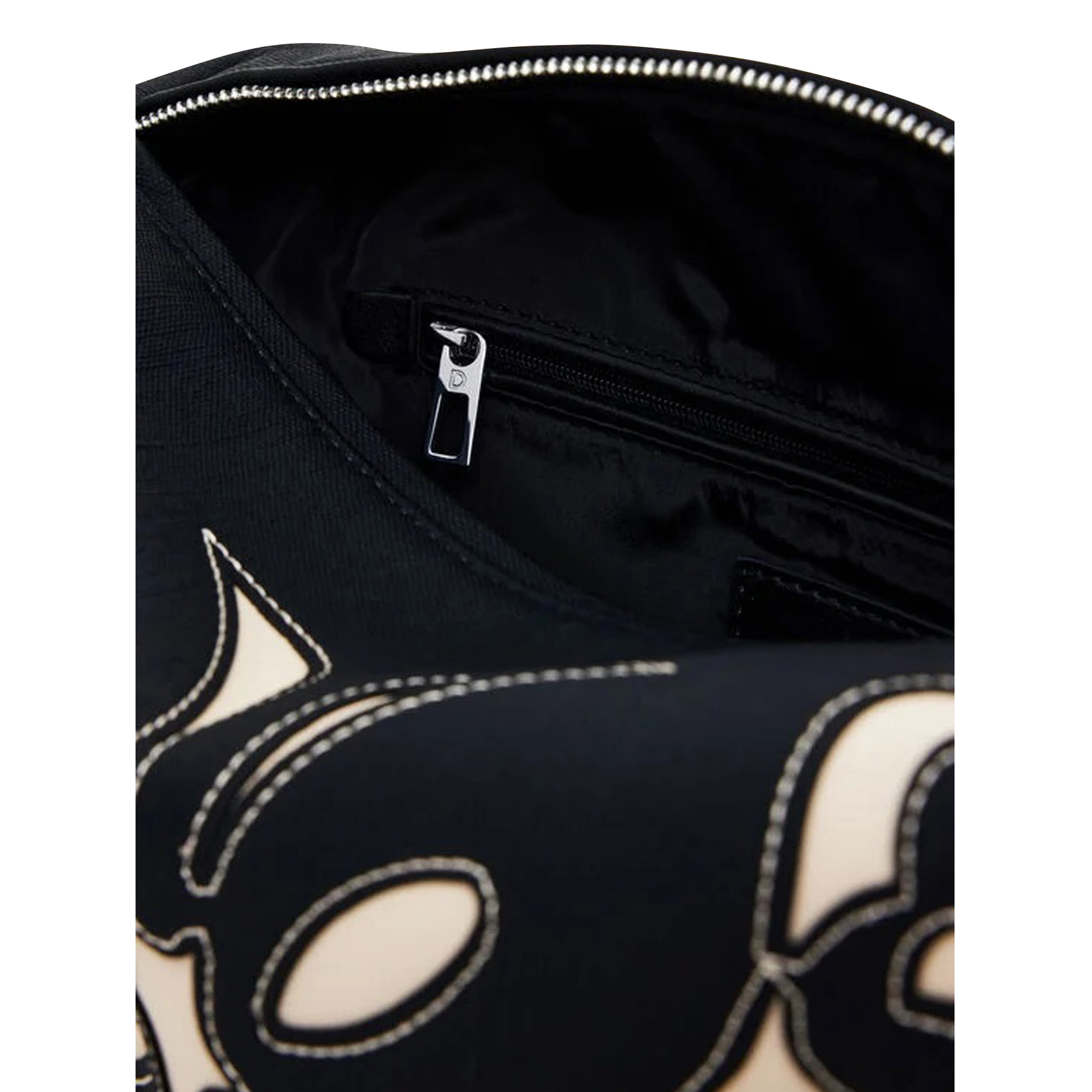 Sac porté épaule à imprimé floral | Noir