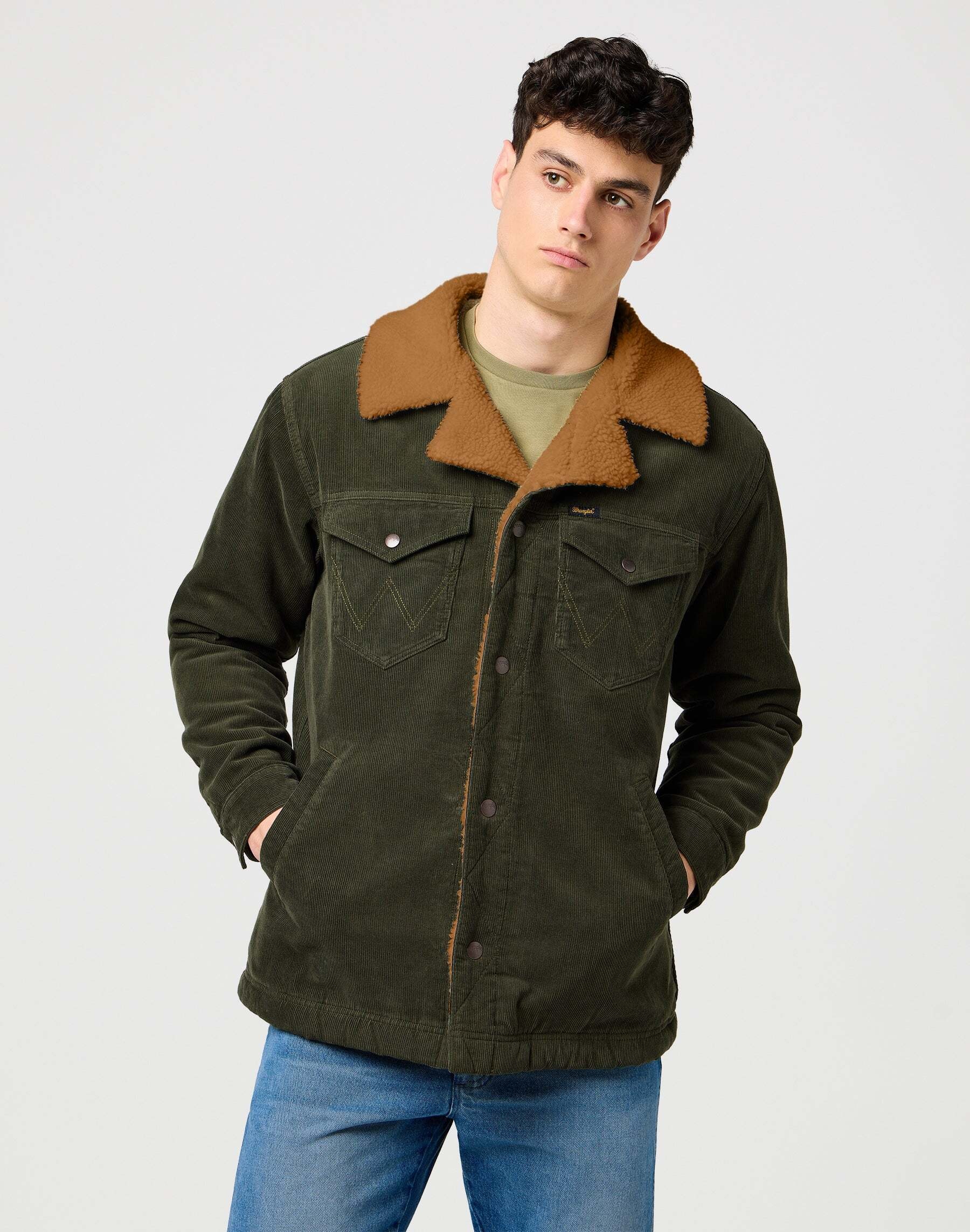 Wrangler Fleecejacke »WRANGLER Sherpajacke Wrange Coat«