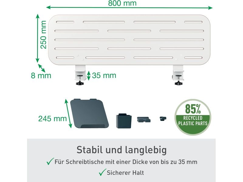 Leitz Ergo Schreibtisch-Organizer Gross, Weiss Schreibtisch-Aufbewahrung