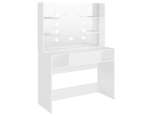 VIDAXL - Table de maquillage avec éclairage led 100x40x135 cm mdf bla...