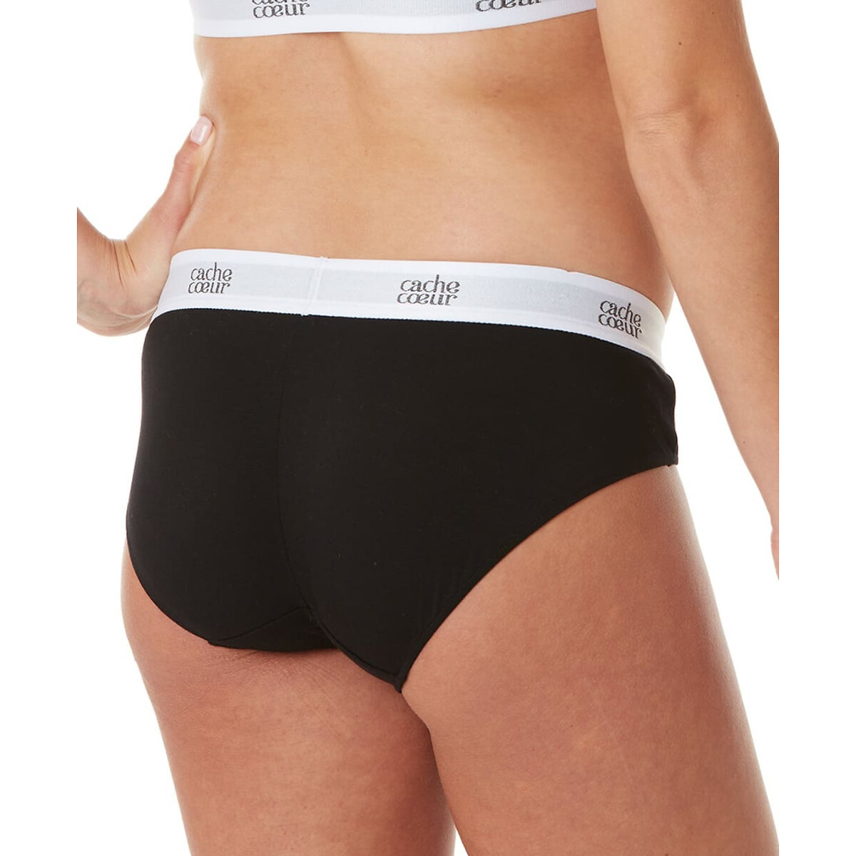 CACHE COEUR<br>Hipster para gravidez em Tencel Life