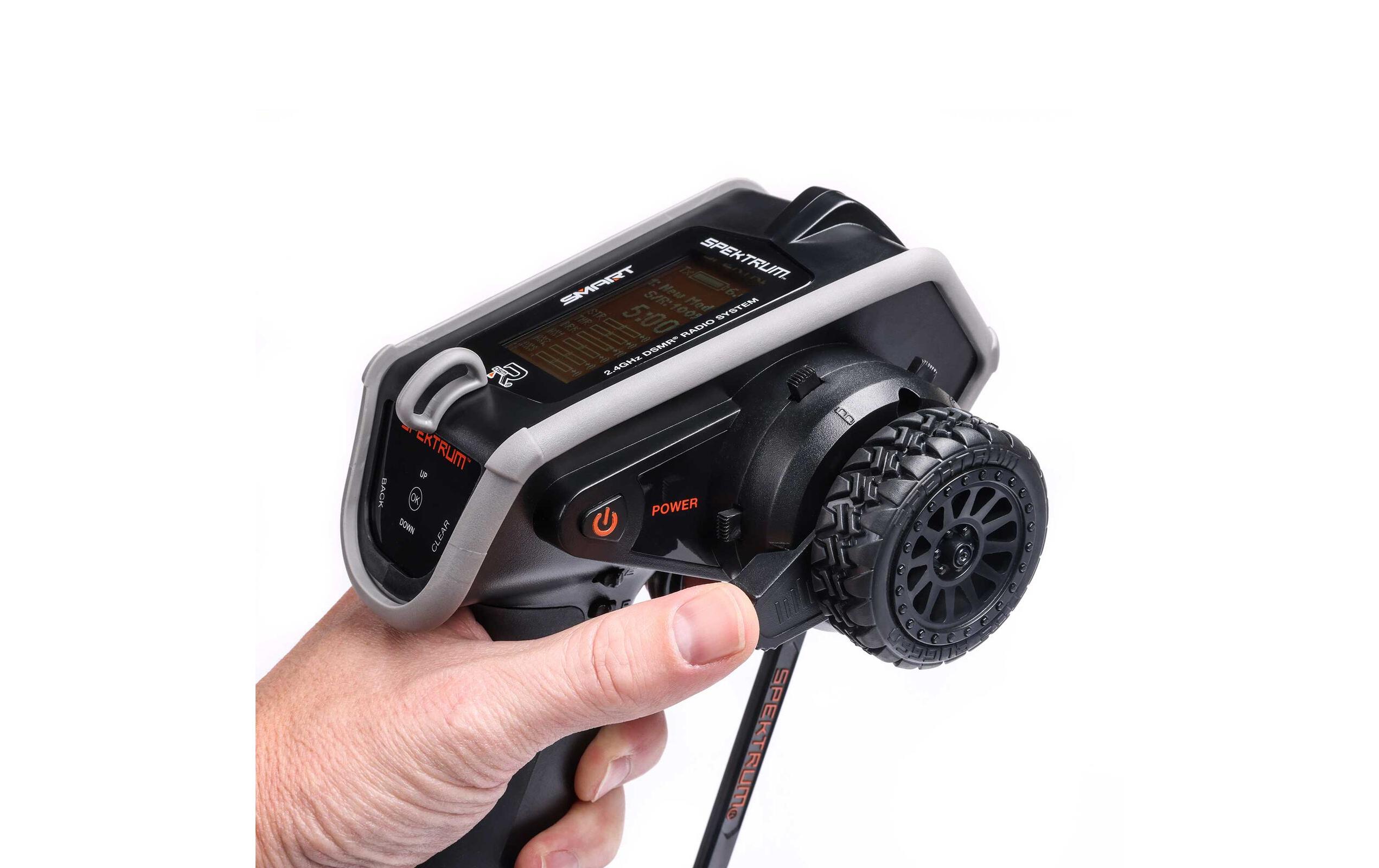 Fernsteuerung DX6 Rugged DSMR Grau, mit SR515<br>Robuster 6-Kanal Sender für RC Fahrzeuge