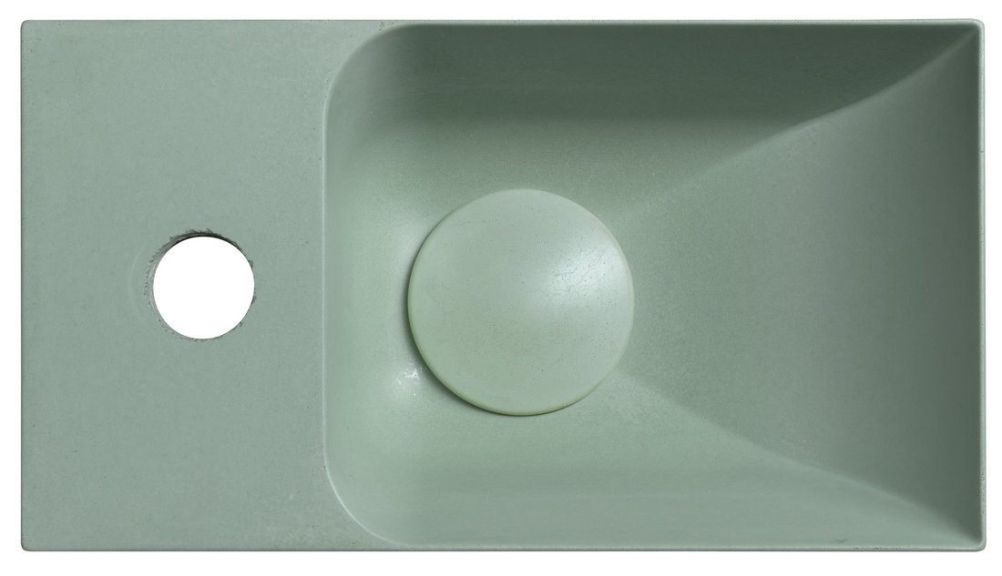 Sapho Piccolino fontein beton kraangat links 31x17cm groen