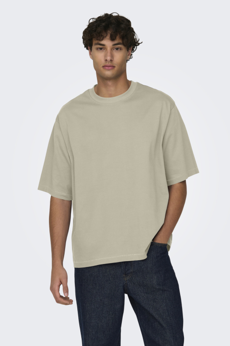 Only & Sons beige heren t-shirt
