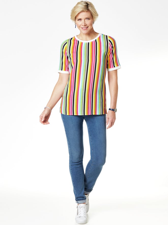 Shirtbluse-Multicolor-Streifen