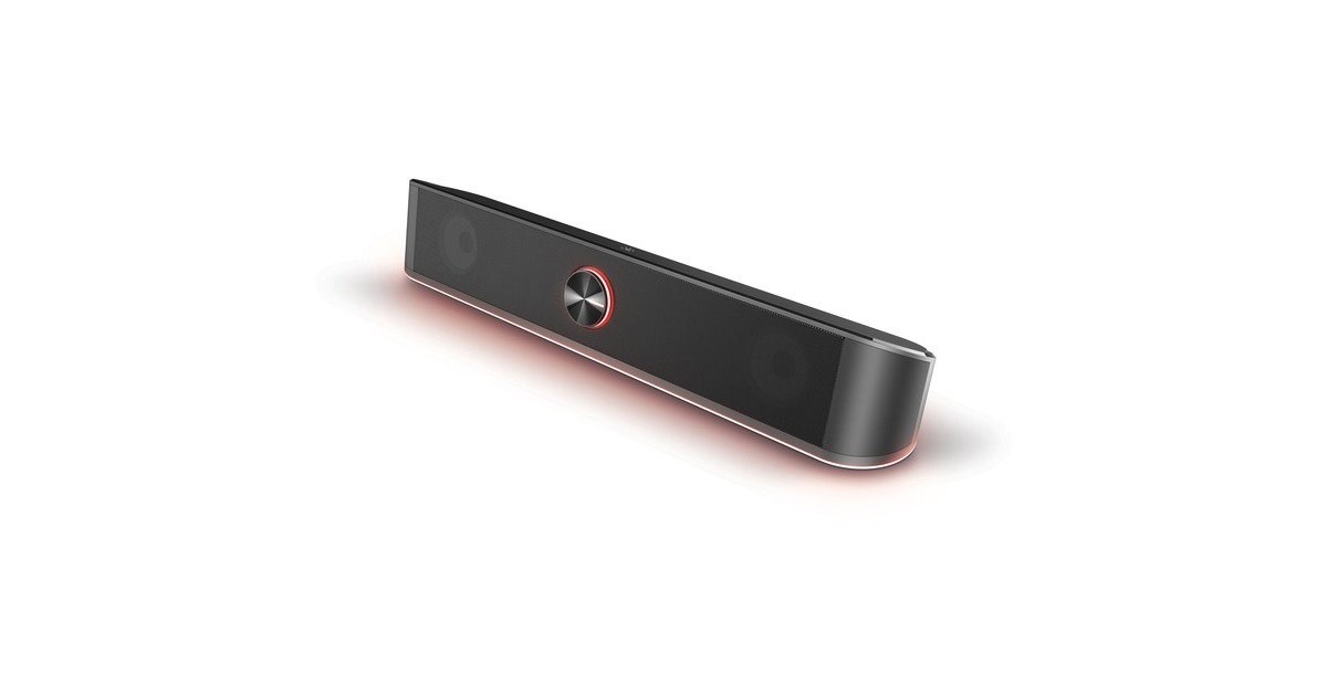 TrustGXT 619 Thorne RGB Illuminated Soundbar  (Zwart, RGB led)