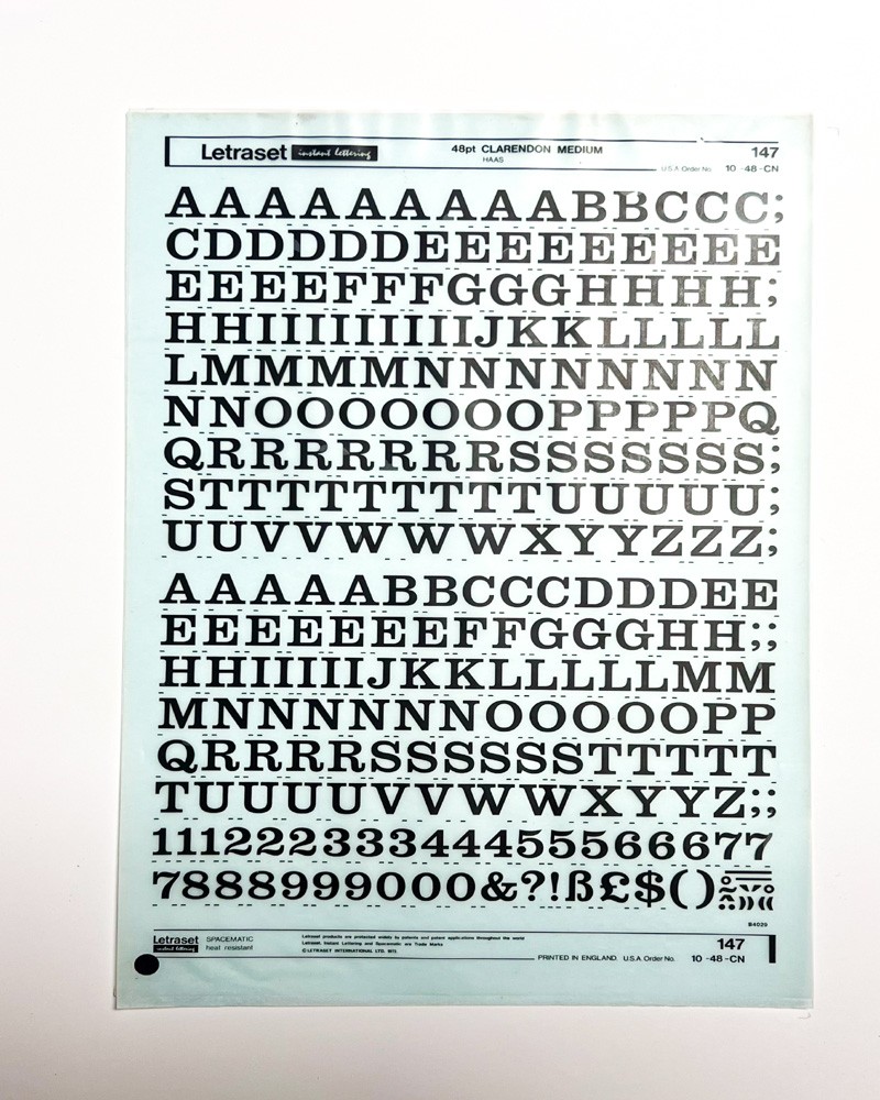 letraset-147- CLARENDON MEDIUM - 48pt