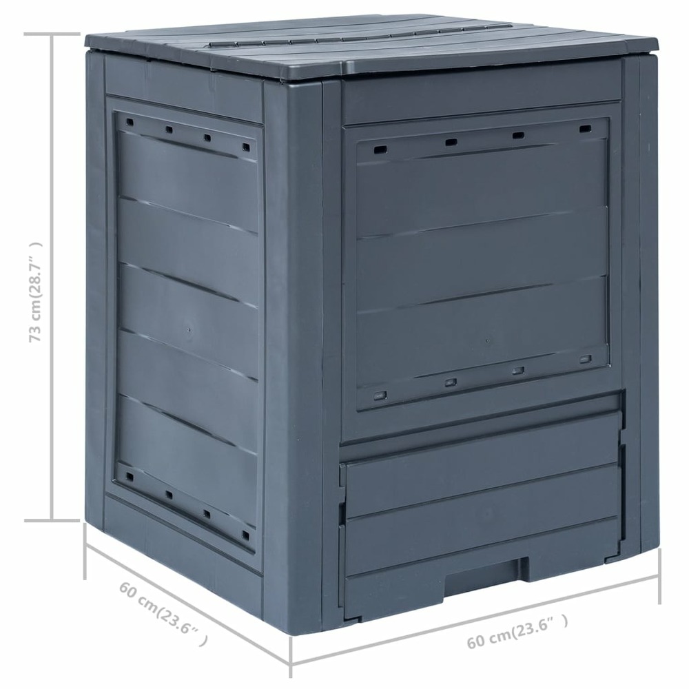 Composteurs de jardin 2 pcs gris 60x60x73 cm 520 l