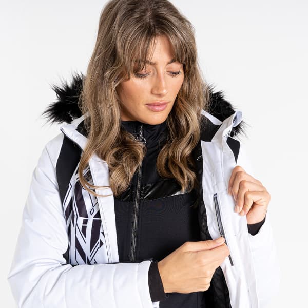Veste de ski DARE 2B PRESTIGE II JKT WHIT/BLKMONO