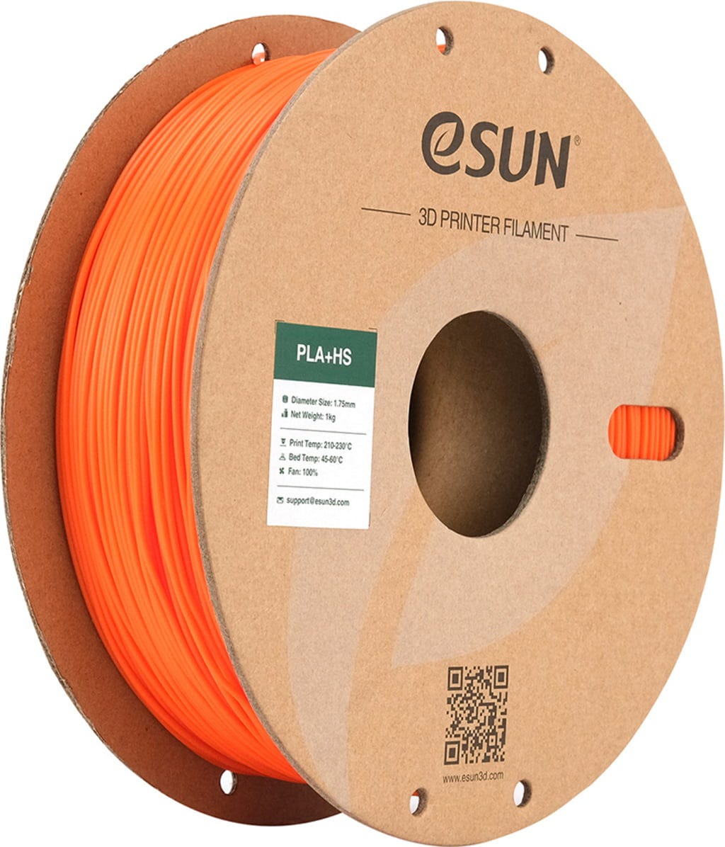 eSUN  PLA+HS Orange, 1,75 mm / 1000 g    PLA-Filament für den Hochgeschwindigkeitsdruck
