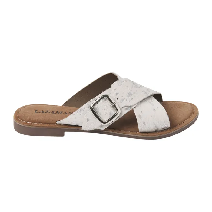 Lazamani Crossed Straps Slippers Dames