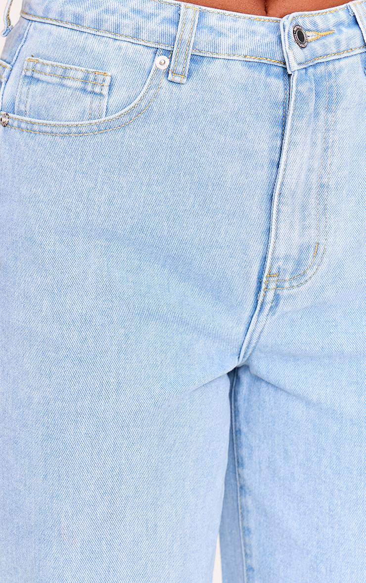 Light Blue Wash Prettylittlething Jean Mom Taille Haute