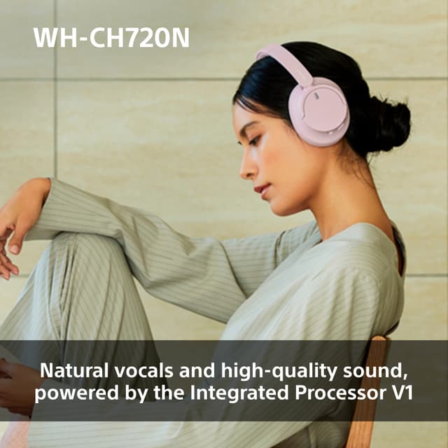 Sony WH-CH720N trådløse around-ear høretelefoner (pink)