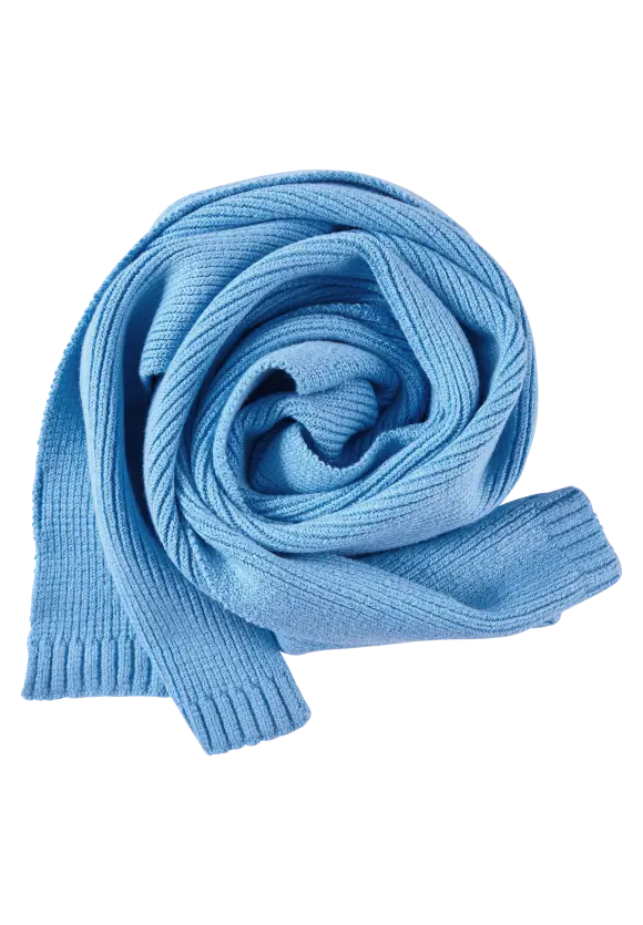 Langer Strickschal - gentle blue