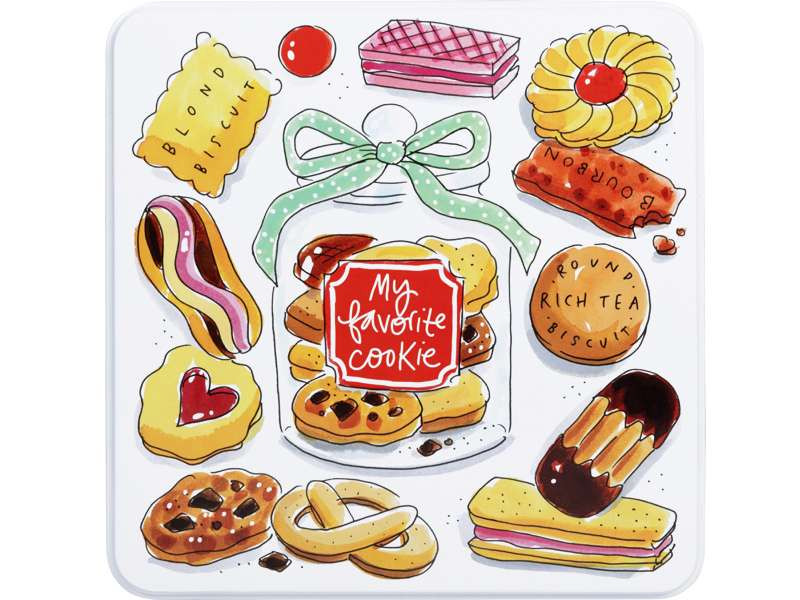 Blik Vierkant Groot Even Bijkletsen My Favorite Cookie