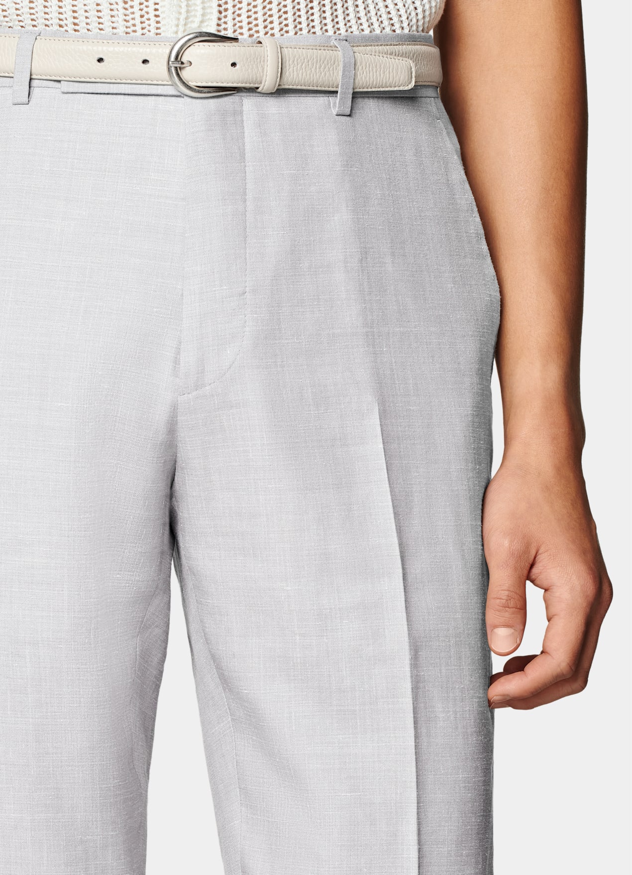 Costume Havana coupe Tailored gris clair