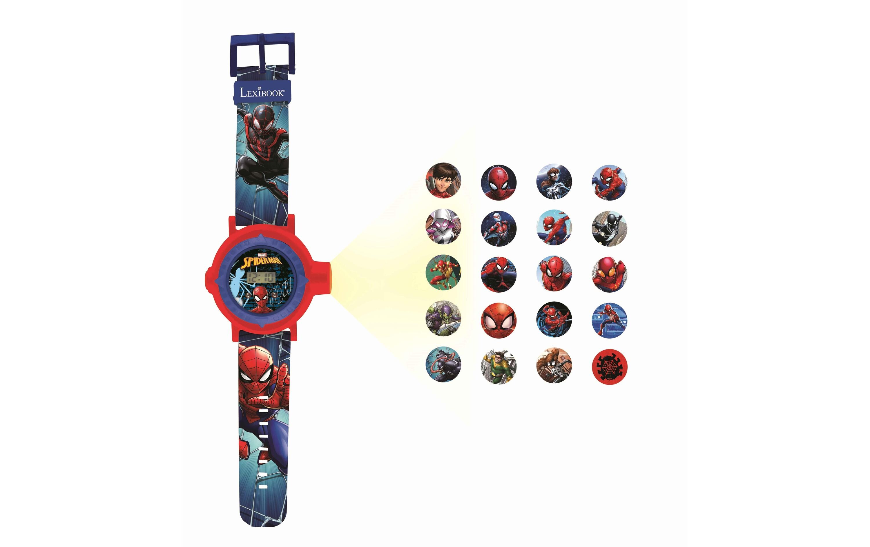 Spider-Man Digital-ProjektionsuhrEine 2-in-1-Uhr mit digitalem Bildschirm