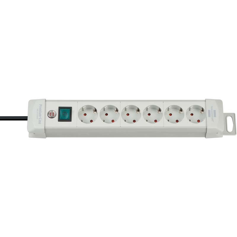 Brennenstuhl Premium-Line 1955560100 stekkerdoos 6-voudig bevestigbaar 3m gr