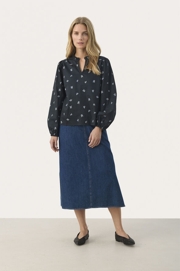 Part Two EimyPW BL Dark navy bouquet print