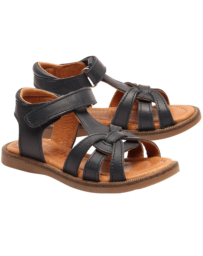 Leder-Sandalen BEX in navy