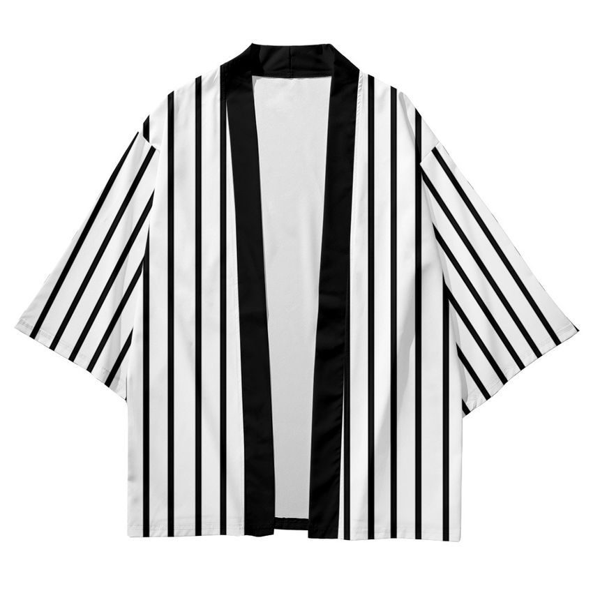 Esquerada - Gestreept kimonojack met 3/4 mouwen