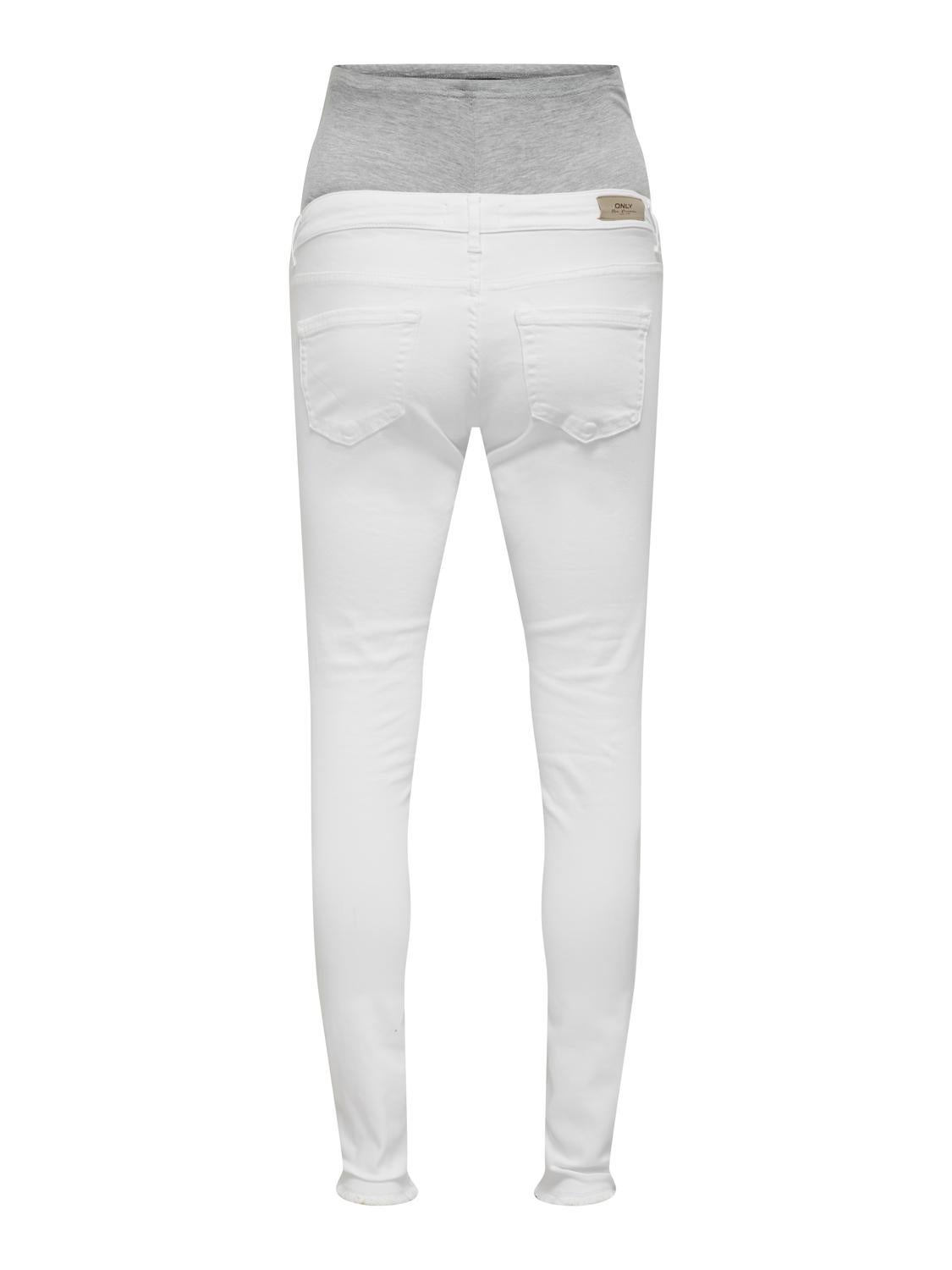 OLMBLUSH Mittlere Taille Skinny Fit Jeans White