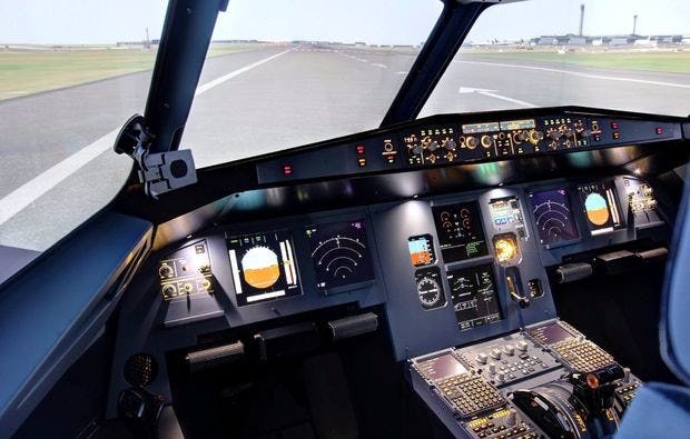 Flugsimulator Airbus A320 in Haar als Geschenkidee