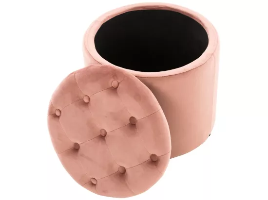 Tabouret - Velours - Rose - Pantin