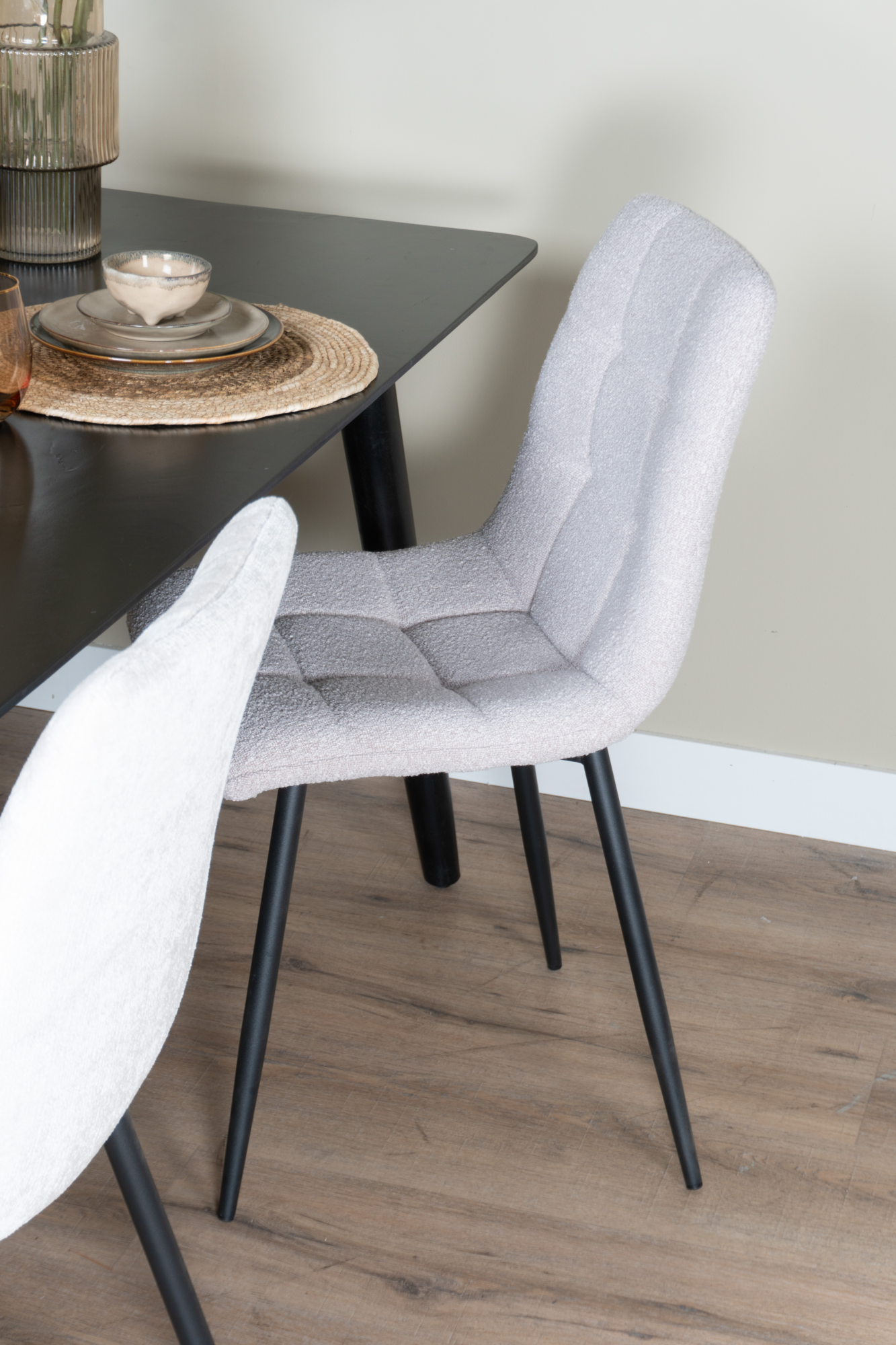 Eetkamerstoel Jenna boucle naturel