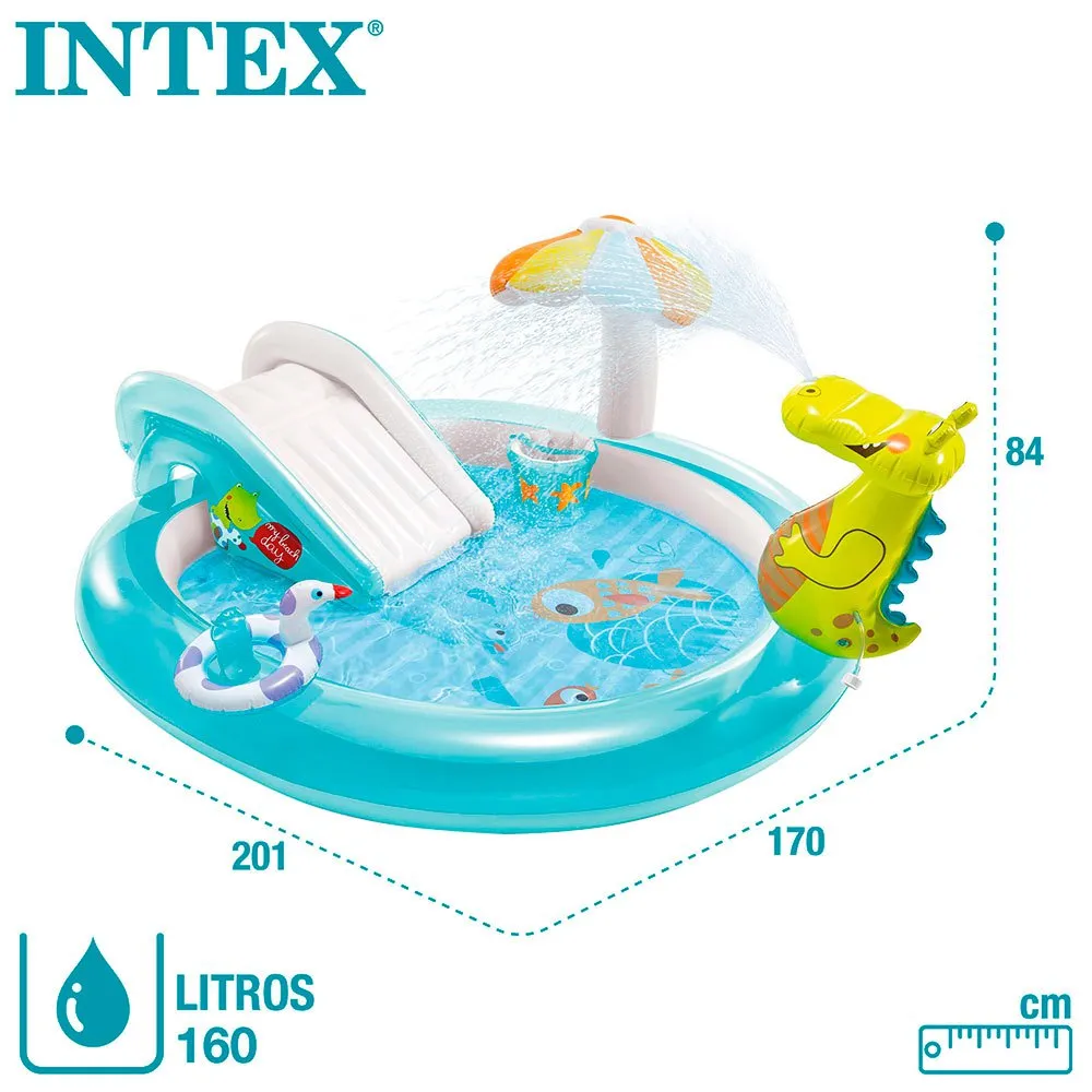Intex Krokodil-Spielzentrum mit Rutsche und Pool