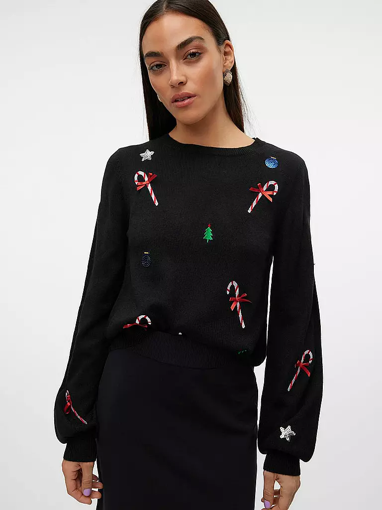 VERO MODA Pullover VMNEWJOLLY schwarz