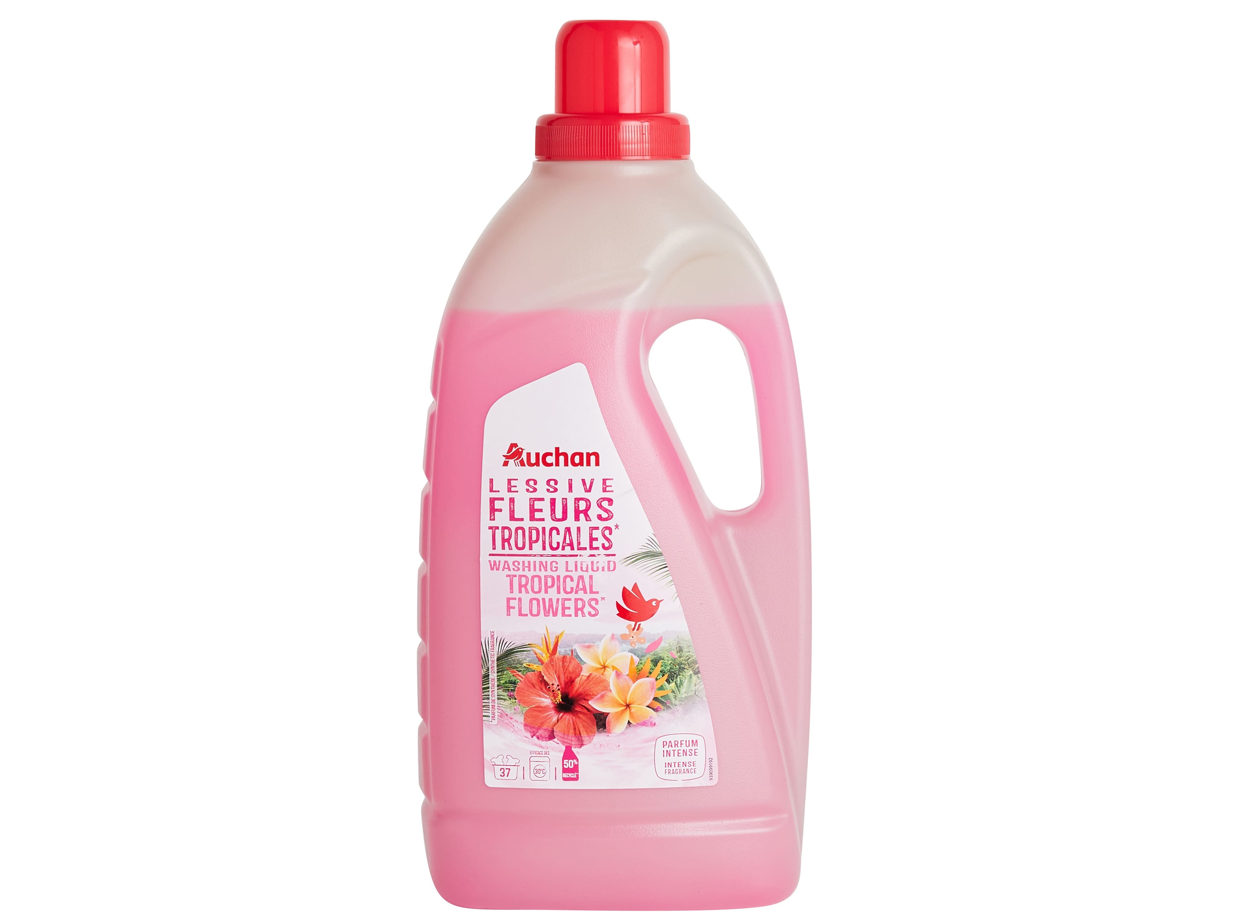 DETERGENTE ROUPA MÁQUINA LÍQUIDO AUCHAN FLORES TROPICAIS 37 DOSES