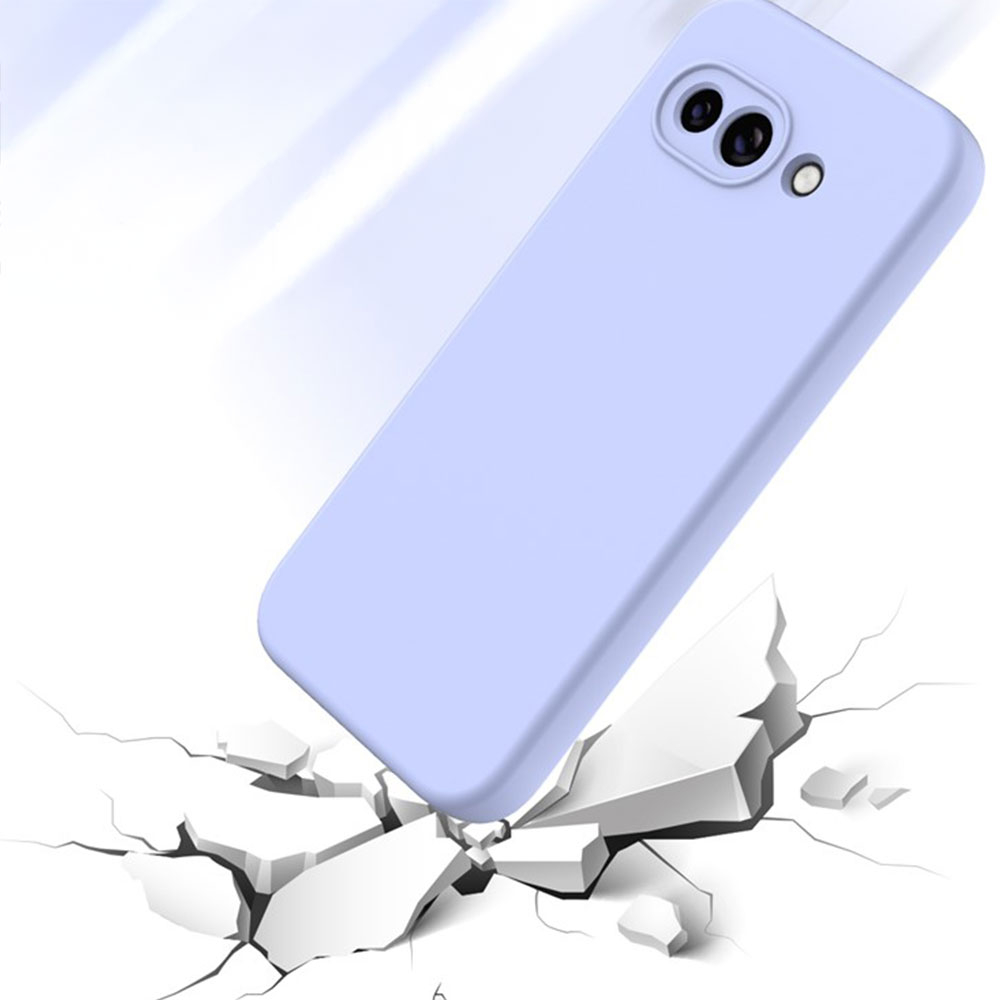 Google Pixel 9a Silikon Case Hülle mit Kameraschutz   Trageschlaufe - Lila