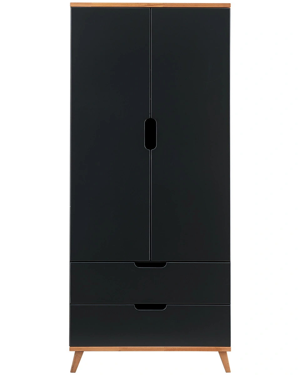 Kleiderschrank INFANSCOLOR I (Farbe: anthrazit/Buche)