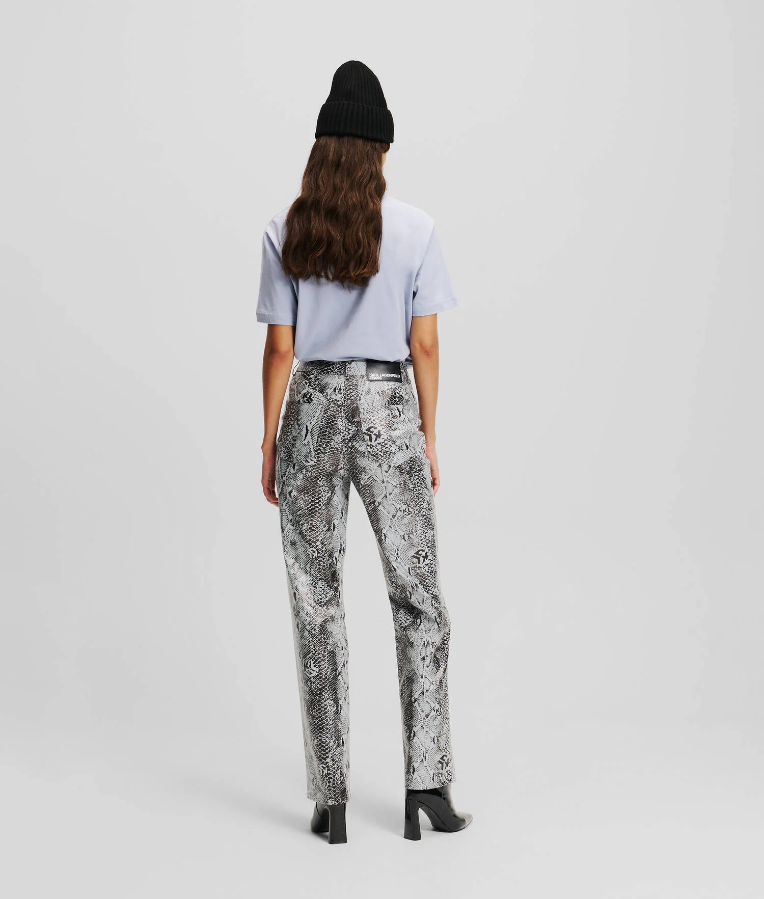 PANTALON EN SIMILI-CUIR IMPPRIMÉ PEAU DE SERPENT KLJ