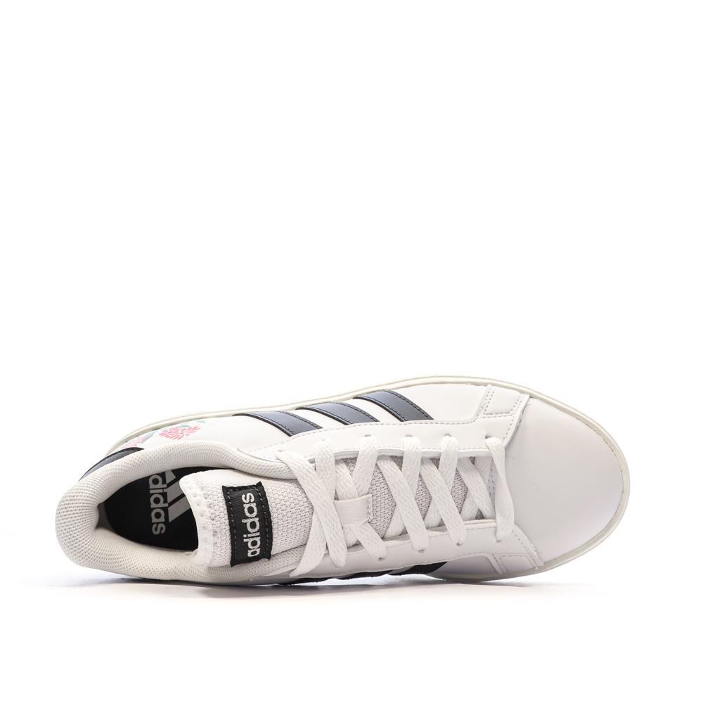 Adidas Baskets Blanches/Rouges Femme Adidas Grand Court Base 2.0