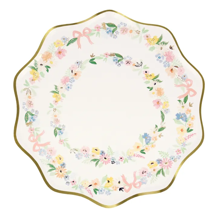 Meri Meri Assiettes florales printanières - Set de 8 | Pastel
